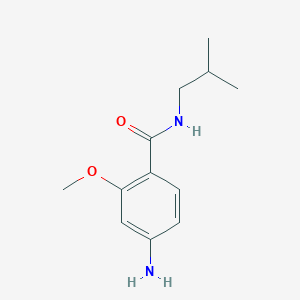 molecular formula C12H18N2O2 B7902595 4-Amino-2-methoxy-N-(2-methylpropyl)benzamide 
