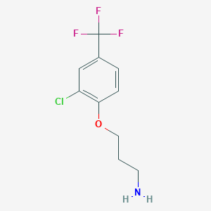 molecular formula C10H11ClF3NO B7902601 3-(2-Chloro-4-(trifluoromethyl)phenoxy)propan-1-amine 