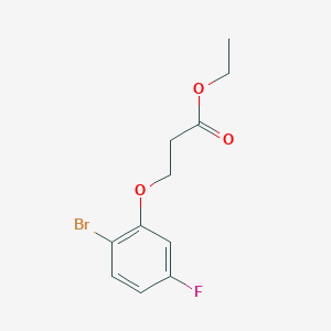 molecular formula C11H12BrFO3 B7902644 Ethyl 3-(2-bromo-5-fluoro-phenoxy)propanoate 