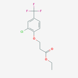 molecular formula C12H12ClF3O3 B7902653 Ethyl 3-[2-chloro-4-(trifluoromethyl)-phenoxy]propanoate CAS No. 1443345-65-0
