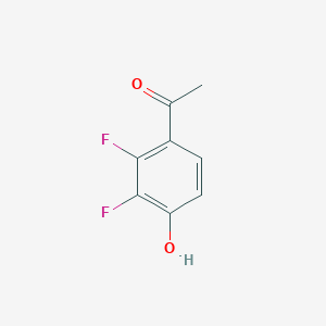 molecular formula C8H6F2O2 B7902666 1-(2,3-Difluoro-4-hydroxyphenyl)ethanone 