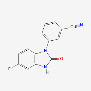 3-(5-fluoro-2-oxo-3H-benzimidazol-1-yl)benzonitrile