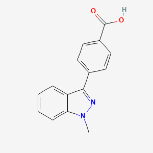 molecular formula C15H12N2O2 B7902693 4-(1-methyl-1H-indazol-3-yl)benzoic acid 