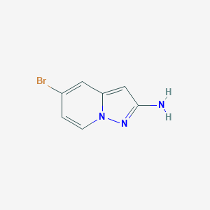 molecular formula C7H6BrN3 B7902723 5-Bromopyrazolo[1,5-A]pyridin-2-amine 