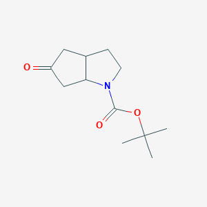 molecular formula C12H19NO3 B7902736 Tert-butyl 5-oxo-octahydrocyclopenta[b]pyrrole-1-carboxylate 