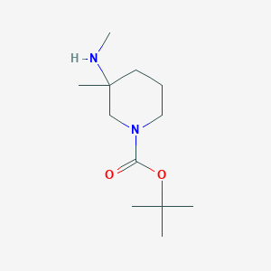 molecular formula C12H24N2O2 B7902738 tert-Butyl 3-methyl-3-(methylamino)piperidine-1-carboxylate 