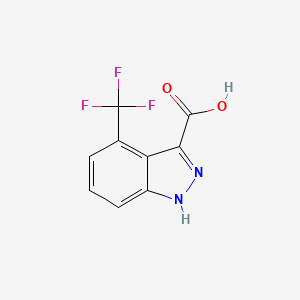 molecular formula C9H5F3N2O2 B7902746 4-(trifluoromethyl)-1H-indazole-3-carboxylic acid 