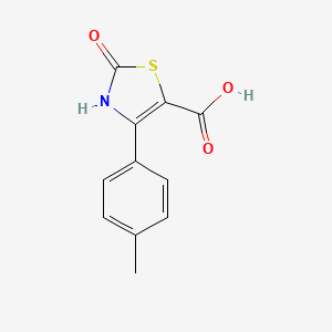 molecular formula C11H9NO3S B7902751 4-(4-methylphenyl)-2-oxo-3H-1,3-thiazole-5-carboxylic acid 