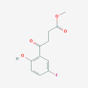 molecular formula C11H11FO4 B7902767 Methyl 4-(5-fluoro-2-hydroxyphenyl)-4-oxobutanoate 