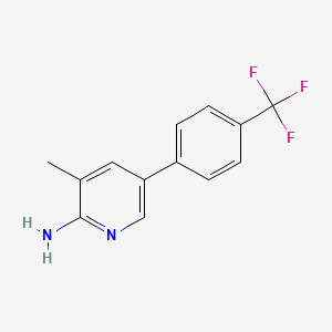 molecular formula C13H11F3N2 B7902811 3-Methyl-5-(4-trifluoromethyl-phenyl)-pyridin-2-ylamine 