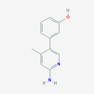 molecular formula C12H12N2O B7902823 3-(6-Amino-4-methylpyridin-3-yl)phenol 
