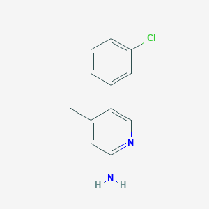 molecular formula C12H11ClN2 B7902830 5-(3-Chlorophenyl)-4-methylpyridin-2-amine 