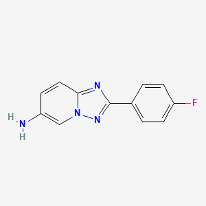 molecular formula C12H9FN4 B7902863 2-(4-Fluorophenyl)-[1,2,4]triazolo[1,5-A]pyridin-6-amine 