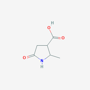 molecular formula C6H9NO3 B7902867 2-甲基-5-氧代吡咯烷-3-羧酸 