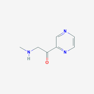 molecular formula C7H9N3O B7902874 2-Methylamino-1-pyrazin-2-yl-ethanone 