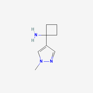 molecular formula C8H13N3 B7902879 1-(1-Methyl-1H-pyrazol-4-yl)-cyclobutylamine 