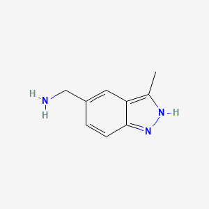 molecular formula C9H11N3 B7902894 (3-methyl-1H-indazol-5-yl)methanamine 