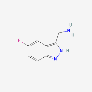 molecular formula C8H8FN3 B7902909 (5-Fluoro-1H-indazol-3-YL)methanamine 