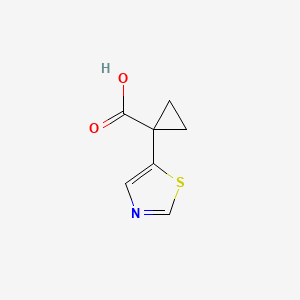 molecular formula C7H7NO2S B7902912 1-Thiazol-5-ylcyclopropanecarboxylic acid 