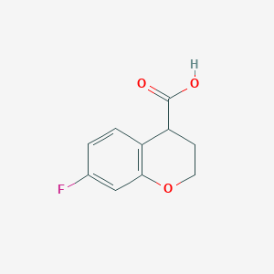 molecular formula C10H9FO3 B7902964 7-fluoro-3,4-dihydro-2H-chromene-4-carboxylic acid 