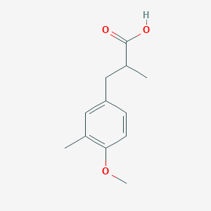 molecular formula C12H16O3 B7903012 3-(4-Methoxy-3-methylphenyl)-2-methylpropanoic acid 