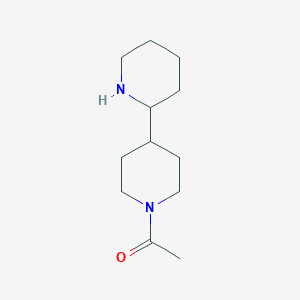 molecular formula C12H22N2O B7903020 1-{[2,4'-Bipiperidin]-1'-yl}ethan-1-one 