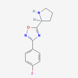 3-(4-fluorophenyl)-5-[(2S)-pyrrolidin-2-yl]-1,2,4-oxadiazole