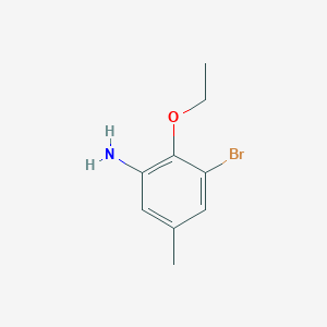 molecular formula C9H12BrNO B7903044 3-Bromo-2-ethoxy-5-methylaniline 