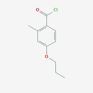 molecular formula C11H13ClO2 B7903049 2-Methyl-4-n-propoxybenzoyl chloride 
