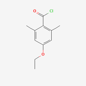 molecular formula C11H13ClO2 B7903051 2,6-Dimethyl-4-ethoxybenzoyl chloride 