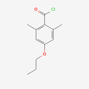 molecular formula C12H15ClO2 B7903058 2,6-Dimethyl-4-n-propoxybenzoyl chloride 