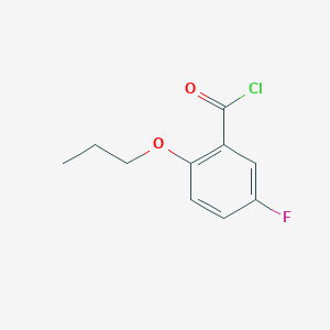 molecular formula C10H10ClFO2 B7903067 5-Fluoro-2-n-propoxybenzoyl chloride 