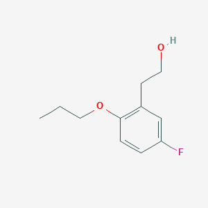molecular formula C11H15FO2 B7903081 5-Fluoro-2-n-propoxyphenethyl alcohol 