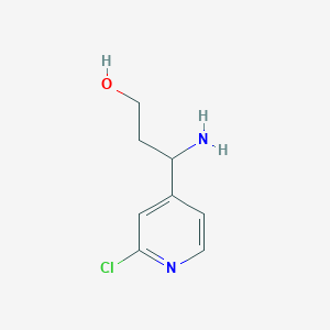 molecular formula C8H11ClN2O B7903141 3-Amino-3-(2-chloropyridin-4-yl)propan-1-ol 