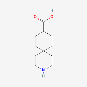 molecular formula C11H19NO2 B7903161 3-Azaspiro[5.5]undecane-9-carboxylic acid 