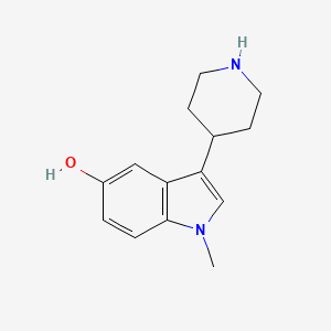 molecular formula C14H18N2O B7903177 1-Methyl-3-(piperidin-4-YL)-1H-indol-5-OL 