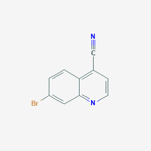 molecular formula C10H5BrN2 B7903179 7-Bromoquinoline-4-carbonitrile 