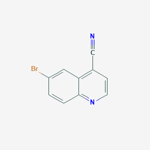 molecular formula C10H5BrN2 B7903187 6-Bromoquinoline-4-carbonitrile 