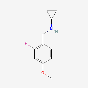 molecular formula C11H14FNO B7903275 N-(2-Fluoro-4-methoxybenzyl)cyclopropanamine 