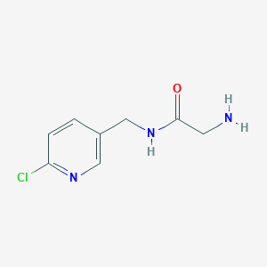 molecular formula C8H10ClN3O B7903310 2-Amino-N-(6-chloro-pyridin-3-ylmethyl)-acetamide 