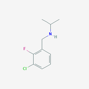 molecular formula C10H13ClFN B7903327 [(3-Chloro-2-fluorophenyl)methyl](propan-2-yl)amine 