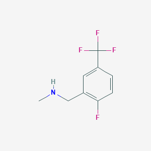 molecular formula C9H9F4N B7903341 1-(2-Fluoro-5-(trifluoromethyl)phenyl)-N-methylmethanamine 