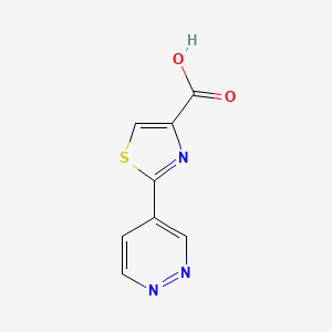 molecular formula C8H5N3O2S B7903347 2-(Pyridazin-4-yl)thiazole-4-carboxylic acid 
