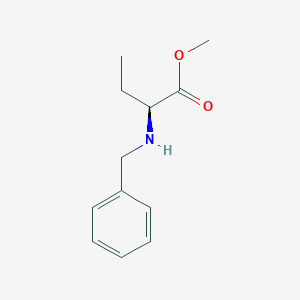 molecular formula C12H17NO2 B7903349 甲基(2S)-2-(苄氨基)丁酸酯 