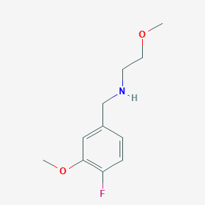 molecular formula C11H16FNO2 B7903367 [(4-Fluoro-3-methoxyphenyl)methyl](2-methoxyethyl)amine 