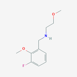 molecular formula C11H16FNO2 B7903377 [(3-Fluoro-2-methoxyphenyl)methyl](2-methoxyethyl)amine 