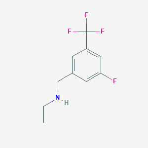molecular formula C10H11F4N B7903399 Ethyl({[3-fluoro-5-(trifluoromethyl)phenyl]methyl})amine 