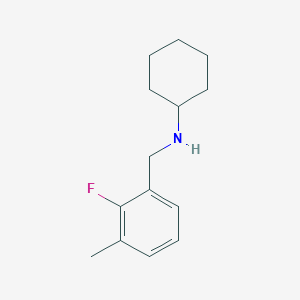 molecular formula C14H20FN B7903408 N-[(2-fluoro-3-methylphenyl)methyl]cyclohexanamine 