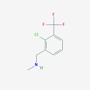 molecular formula C9H9ClF3N B7903419 1-(2-氯-3-(三氟甲基)苯基)-N-甲基甲胺 