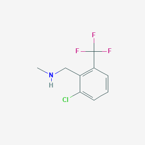 molecular formula C9H9ClF3N B7903422 {[2-Chloro-6-(trifluoromethyl)phenyl]methyl}(methyl)amine 